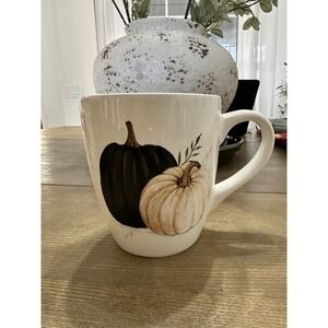 ROBERT STANLEY 17 OZ CERAMIC BUFFALO COTTAGE PUMPKIN MUG COFFEE CUP